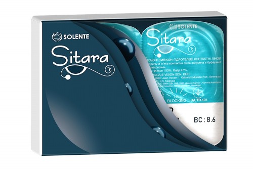 Силікон-гідрогелеві контактні лінзи щомісячної заміни Solente Sitara