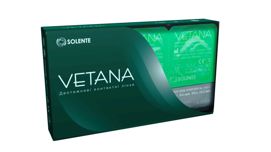 Гідрогелеві контактні лінзи двотижневої заміни Solente Vetana