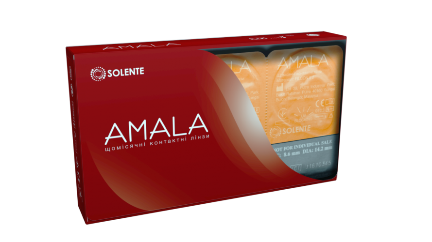 Гідрогелеві контактні лінзи щомісячної заміни Solente Amala